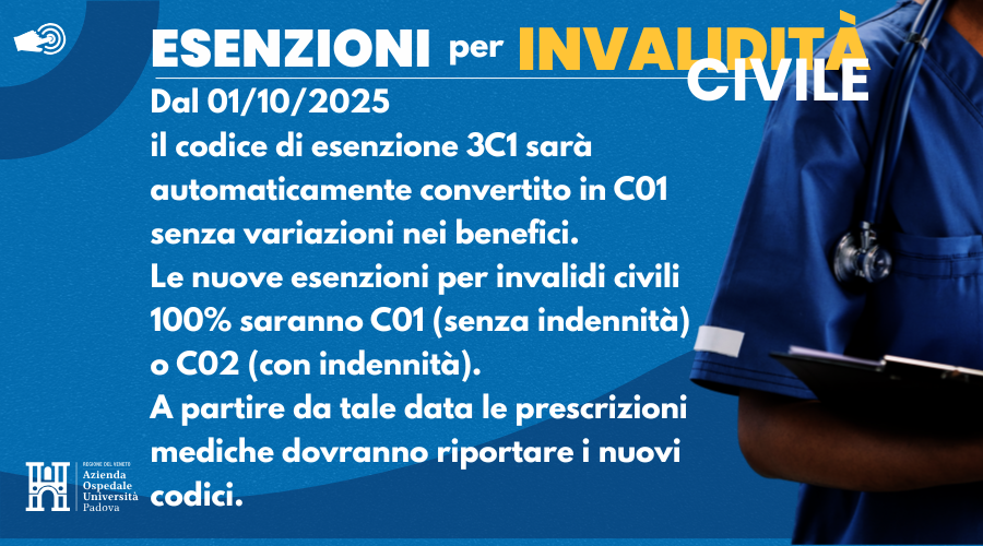 persona con divisa sanitaria e testo