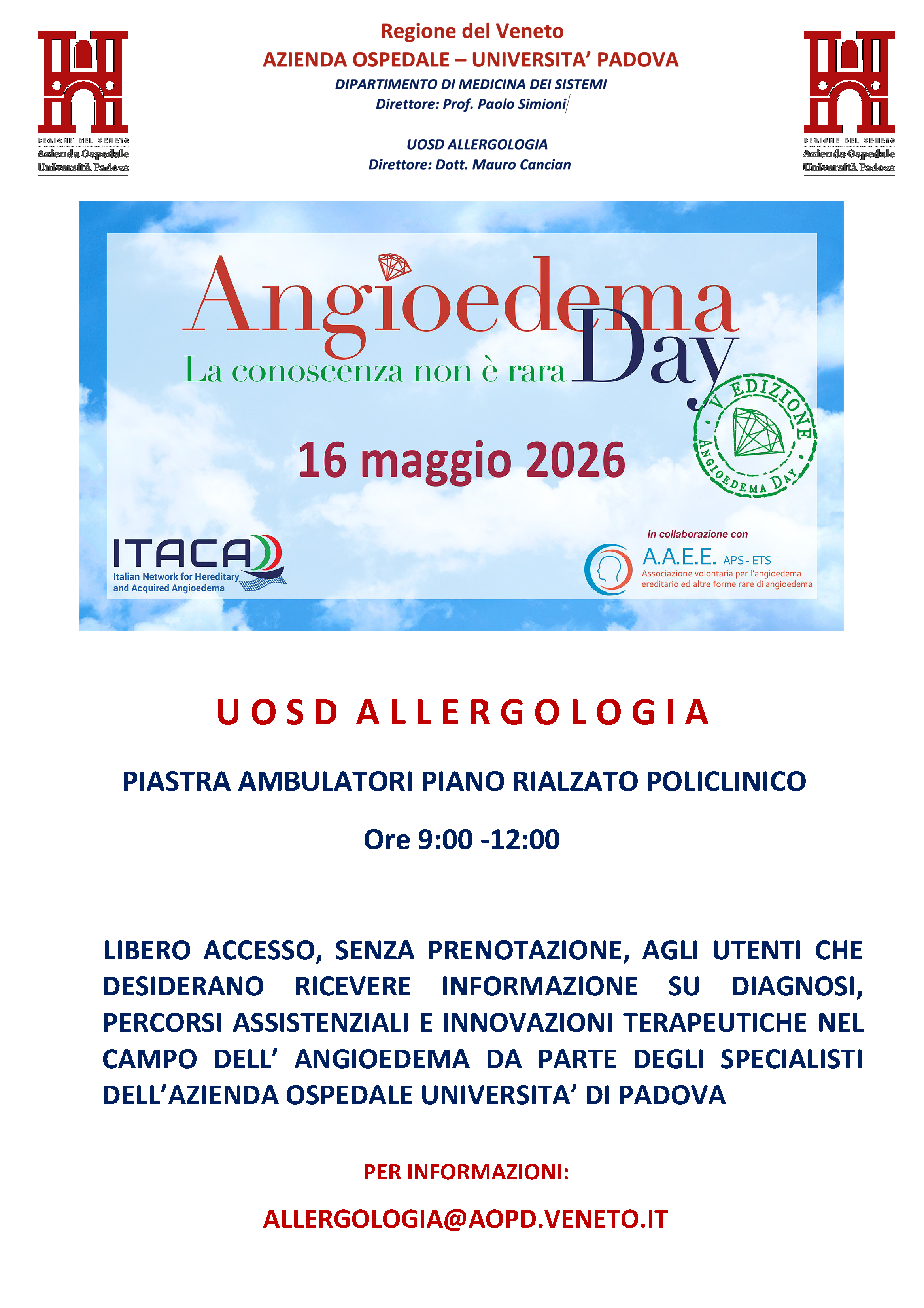 Testo grafica su immagine con nuvole - per il testo vedi il contenuto della comunicazione