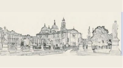 immagine di una parte del prato della Valle e chiesa di santa Giustina di Padova