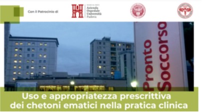 titolo + date evento + loghi + una parte dell'Ospedale di Padova