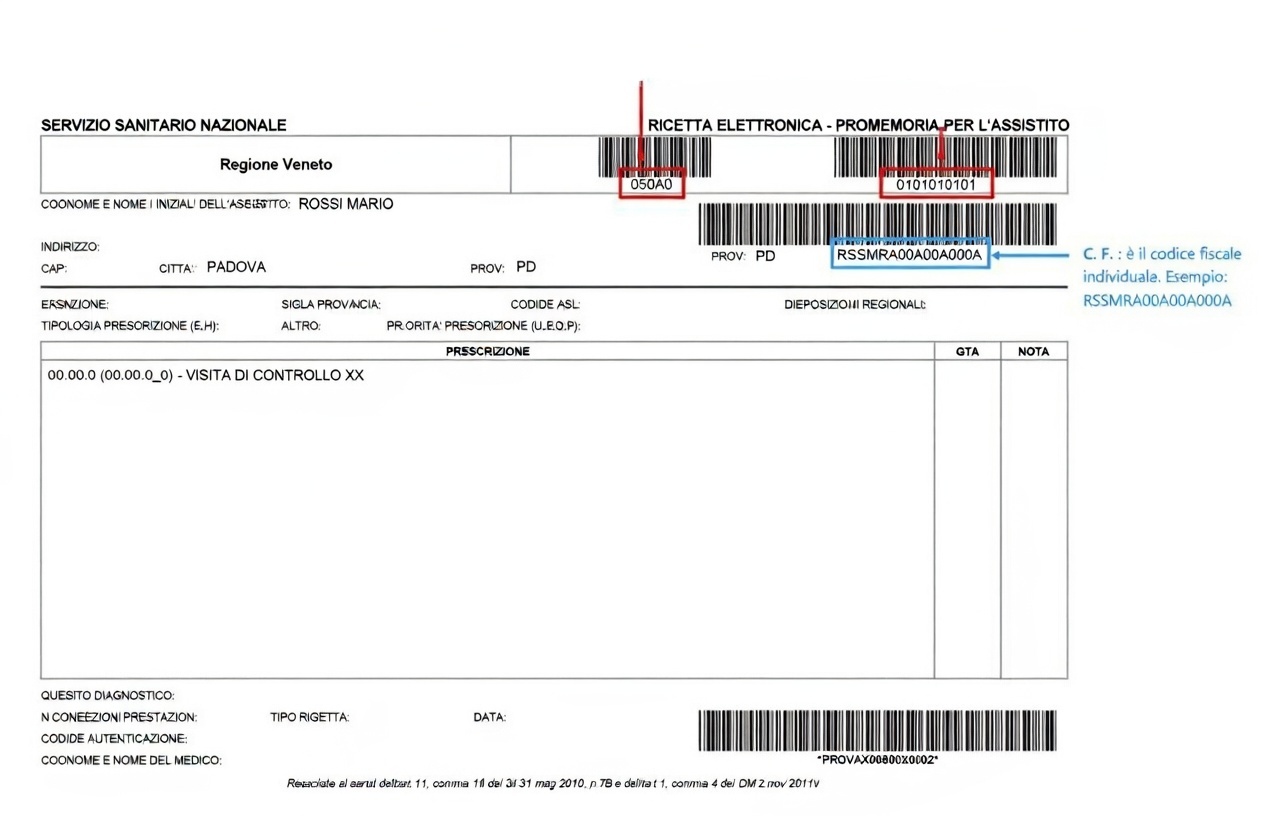 Impegnativa dema esempio